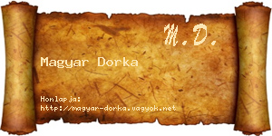 Magyar Dorka névjegykártya